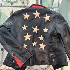 Mauritius Christy Leather Moto Jacket. Small. NWOT